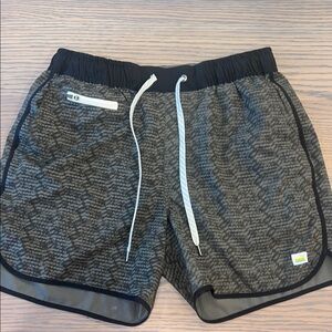 Vuori Gray and Black Athletic Shorts Modern Design